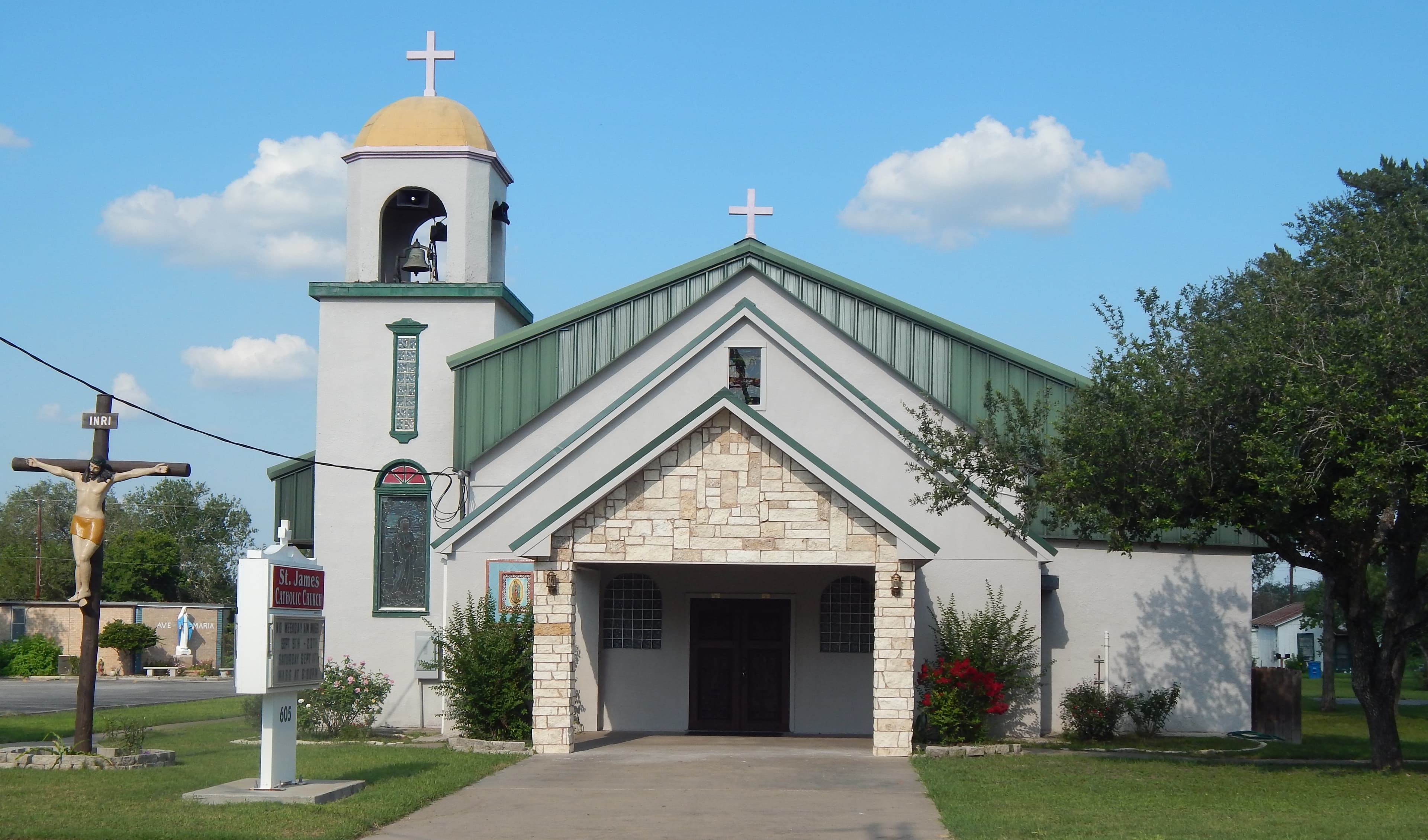 St. James Catholic Church, a Catholic parish (church) in Beeville, Texas